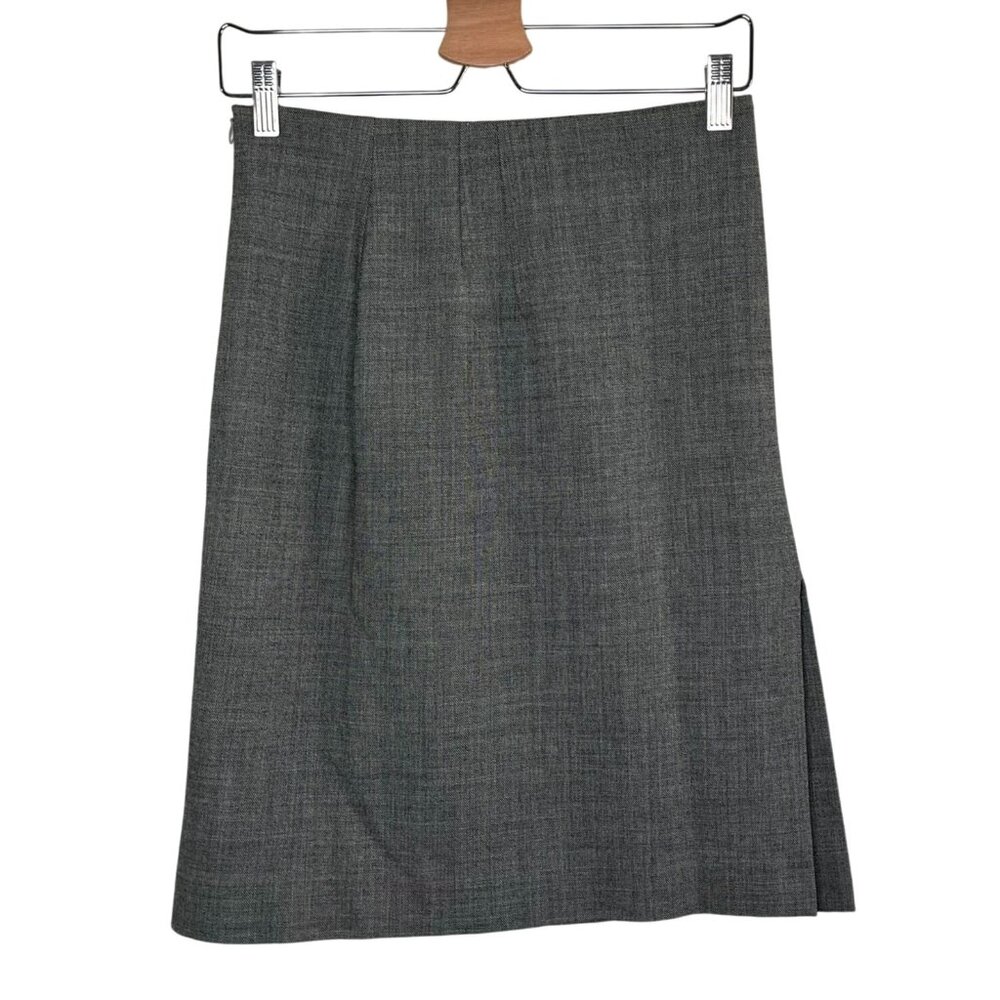 i Blues Womens Gray size zip Italian Wool Blend Skirt Size 40 Italian 6 US